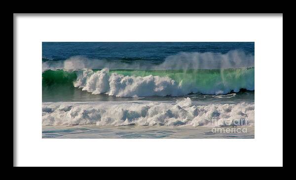 Ocean Framed Print featuring the photograph Raging Waters by Joyce Creswell