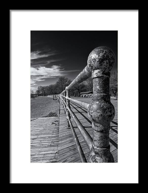 Railing Framed Print featuring the photograph Railing by Deborah Ritch