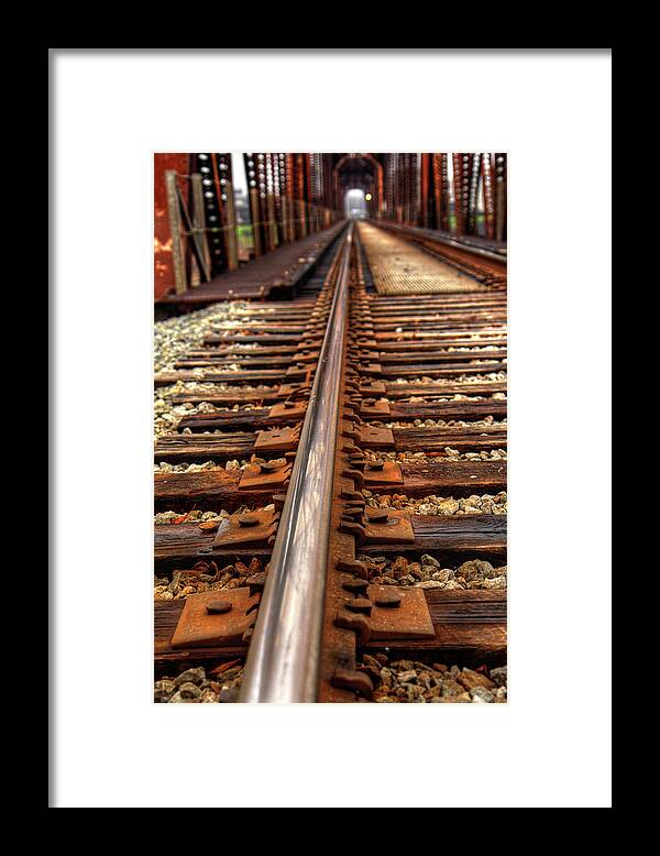 Track Framed Print featuring the photograph Railway by Ester McGuire