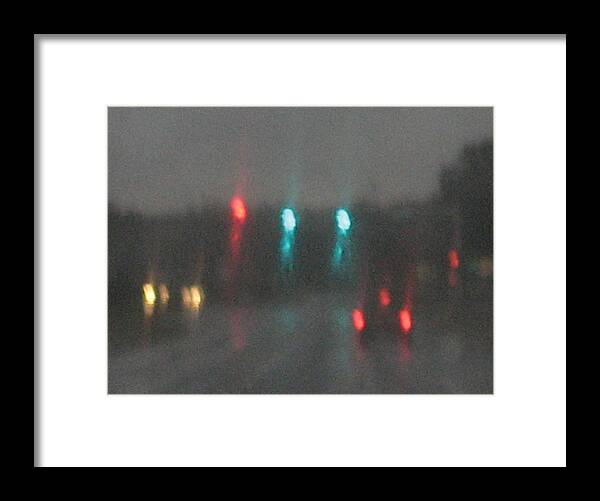 Lights Framed Print featuring the photograph Rain 6 by Stephen Hawks