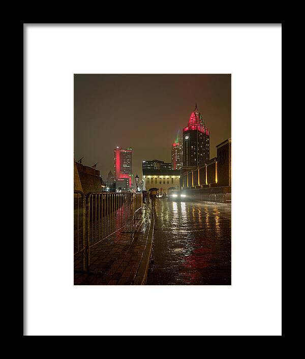 Rain Framed Print featuring the photograph Rain and Fog in Mobile by Brad Boland