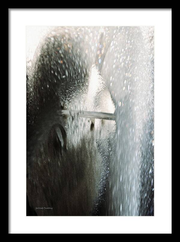 Abstract Framed Print featuring the photograph Rain by Gerlinde Keating - Galleria GK Keating Associates Inc