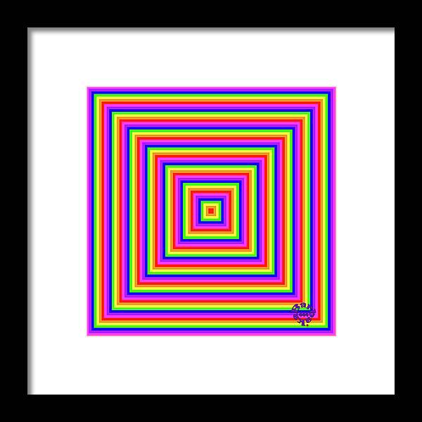 Rainbow Framed Print featuring the digital art Rainbow #1 by Barbara Tristan