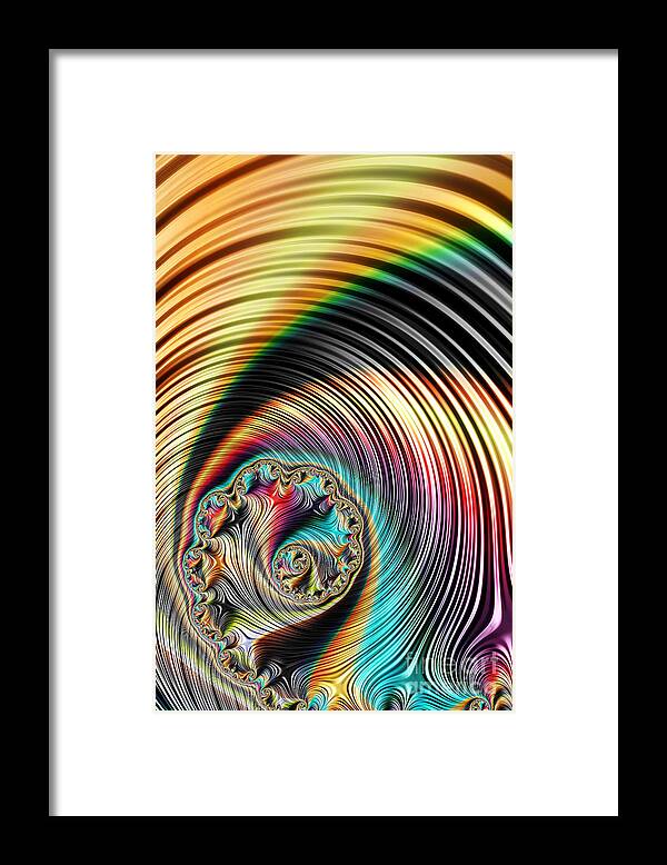 Fractal Framed Print featuring the digital art Rainbow Breaker by Steve Purnell