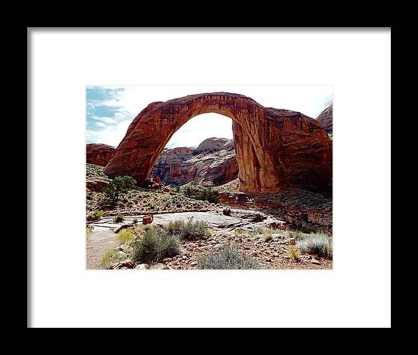 United States Framed Print featuring the photograph Rainbow Bridge National Monument by Joseph Hendrix