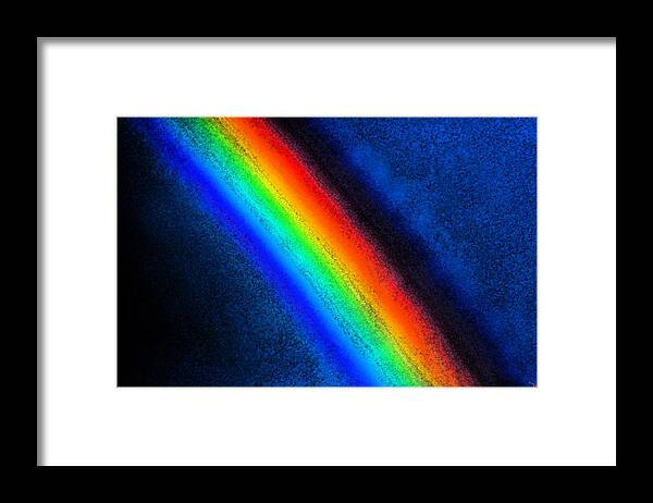 Rainbow Framed Print featuring the painting Rainbow colors by David Lee Thompson