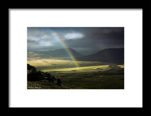 Rainbow Framed Print featuring the photograph Rainbow in the Valley by Andrew Matwijec