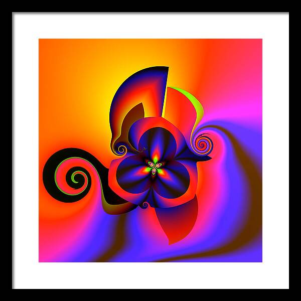 Generative Framed Print featuring the digital art Rainbow infusion by Claude McCoy