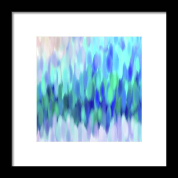 Raindrops No.3 Framed Print featuring the tapestry - textile raindrops No.3 by Tom Druin
