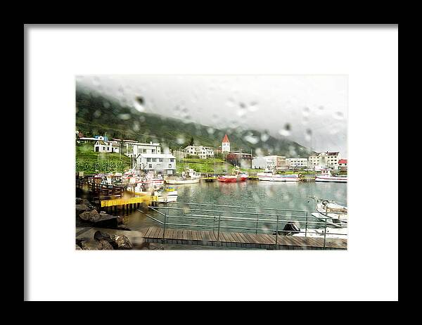 Iceland Framed Print featuring the photograph Rainy Day In Siglufjorour by Tom Singleton
