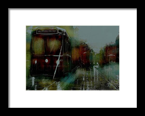Rain Framed Print featuring the photograph Rainy Day on the TTC by Jim Vance