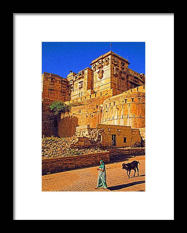 Jaisalmer Framed Print featuring the photograph Rajasthan Fort by Dennis Cox