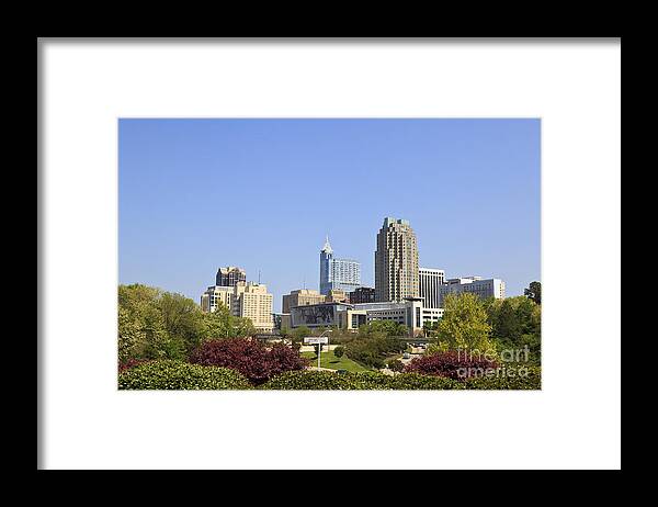 Skyline Framed Print featuring the photograph Raleigh North Carolina by Jill Lang
