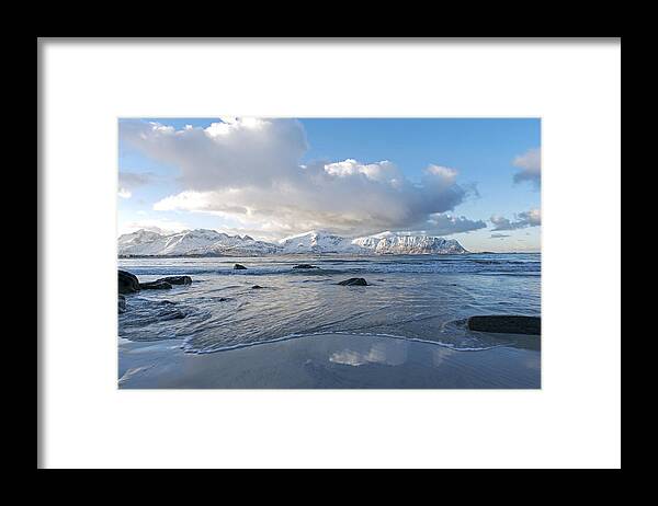 Lofoten Framed Print featuring the photograph Ramberg beach, Lofoten Nordland by Dubi Roman