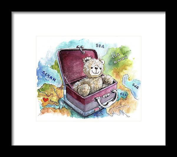 Truffle Mcfurry Framed Print featuring the painting Ramble The Travel Ted by Miki De Goodaboom