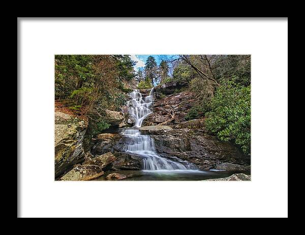 Ramsey Cascades Framed Print featuring the photograph Ramsey Cascades - Tennessee Waterfall by Chris Berrier