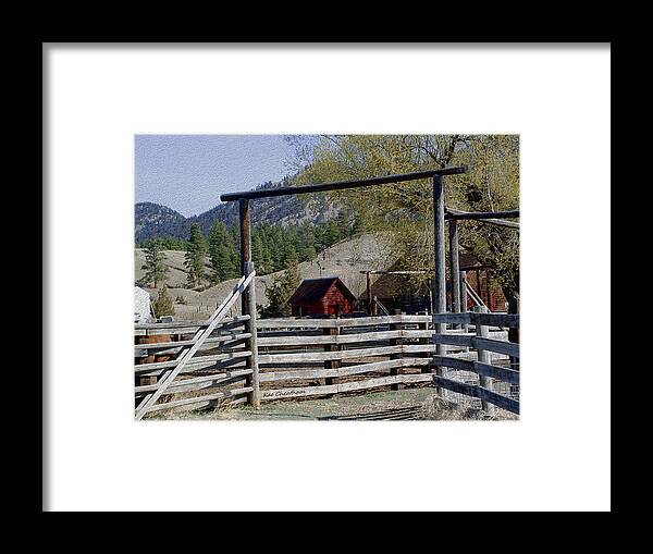 Fencing Framed Print featuring the photograph Ranch Fencing and Tool Shed by Kae Cheatham