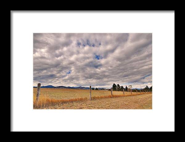 Ranch Land Along The Mountains Framed Print featuring the photograph Ranch Land Along The Mountains by Angie Tirado