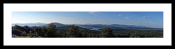 Lake Framed Print featuring the photograph Rangeley Lake Sunset Panoramic by Russ Considine