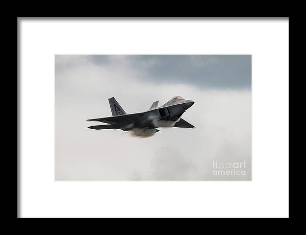 F-22 Framed Print featuring the digital art Raptor fast Pass by Airpower Art