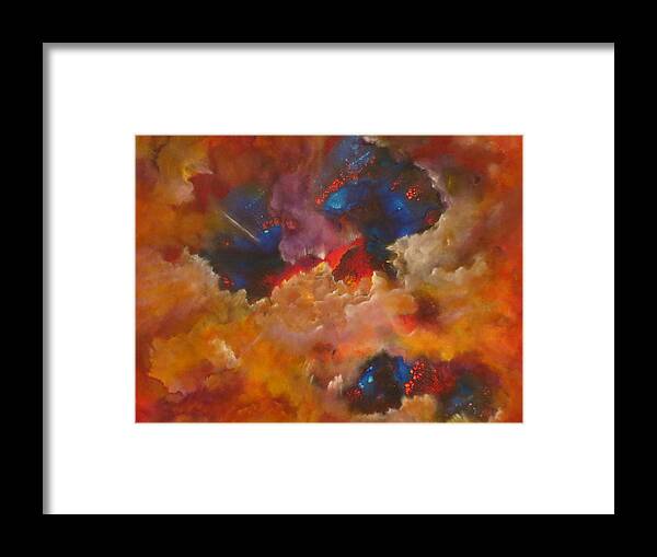 Abstract Framed Print featuring the painting Rapture by Soraya Silvestri