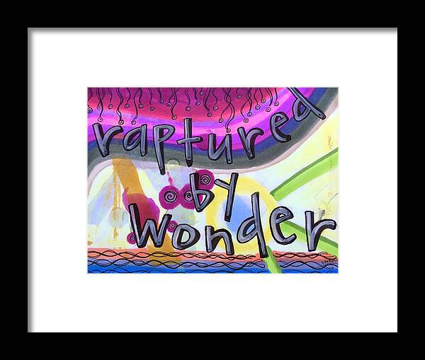 Wonder Framed Print featuring the painting Raptured by Wonder by Vonda Drees