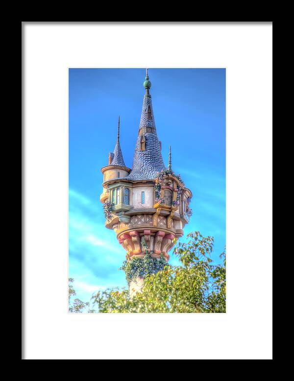 Magic Kingdom Framed Print featuring the photograph Rapunzel Castle Tower by Mark Andrew Thomas