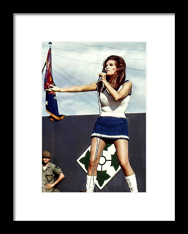Raquel Welch Framed Print featuring the photograph Raquel Sings Too by Norman Johnson