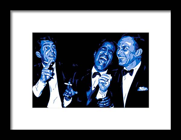 Frank Sinatra Framed Print featuring the digital art Rat Pack at Carnegie Hall by DB Artist