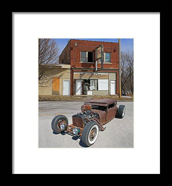 '32 Framed Print featuring the photograph Rat Rod Ratty Builidng by Christopher McKenzie