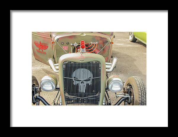 Ratrod Framed Print featuring the photograph Ratrod Skull by Darrell Foster
