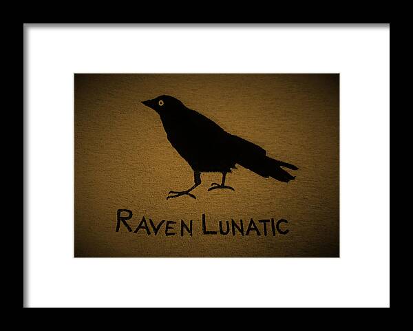 Bird Framed Print featuring the photograph Raven Lunatic Rust by Rob Hans