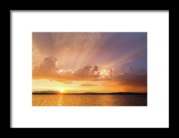 Clouds Framed Print featuring the photograph Rays of Hope by Jan Davies
