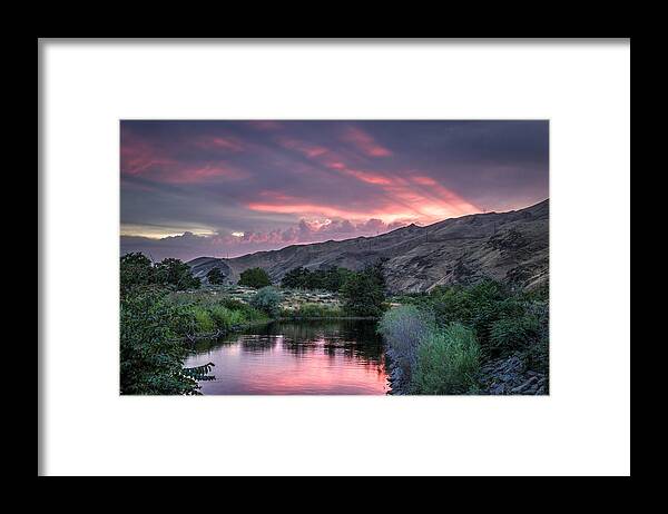Lewiston Framed Print featuring the photograph Rays of Sunset by Brad Stinson