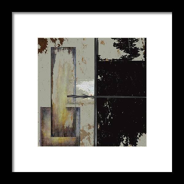 Abstract Framed Print featuring the digital art Re Stacked by Kandy Hurley