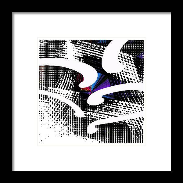 Pattern Framed Print featuring the digital art Reachers by Adria Trail