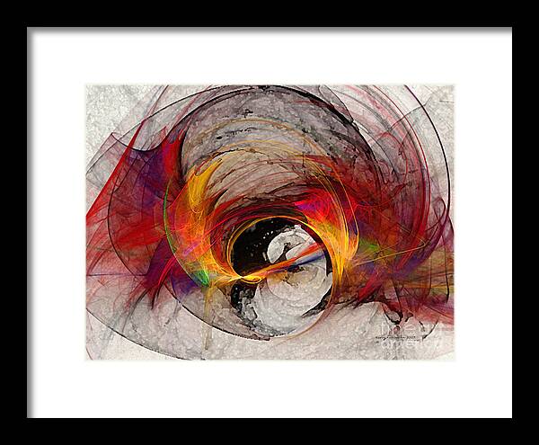 Abstract Framed Print featuring the digital art Reaction Abstract Art by Karin Kuhlmann