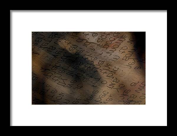 Implication Framed Print featuring the digital art Reading Between The Lines by Vicki Ferrari