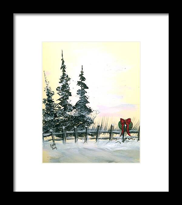 Winter Framed Print featuring the painting Ready for Holidays by Dorothy Maier