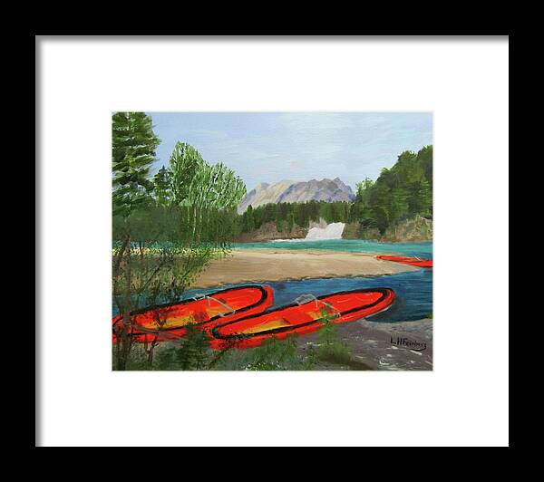 Landscape Framed Print featuring the painting Ready to Ride by Linda Feinberg