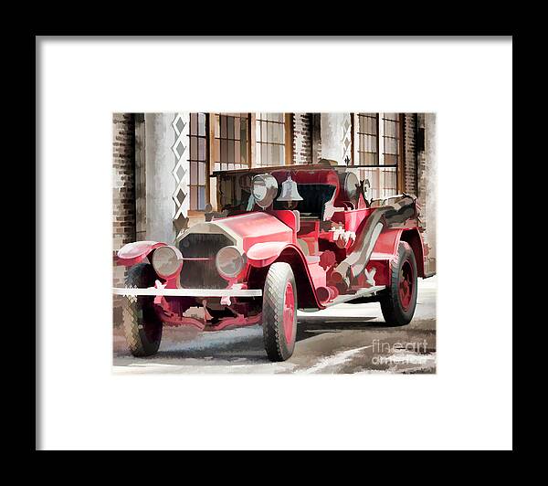 Fire Truck Framed Print featuring the photograph Ready To Serve Again by Wilma Birdwell