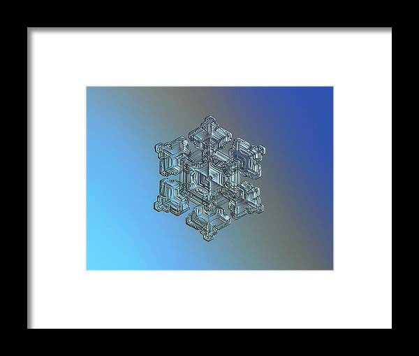 Snowflake Framed Print featuring the photograph Real snowflake - 05-Feb-2018 - 5 by Alexey Kljatov