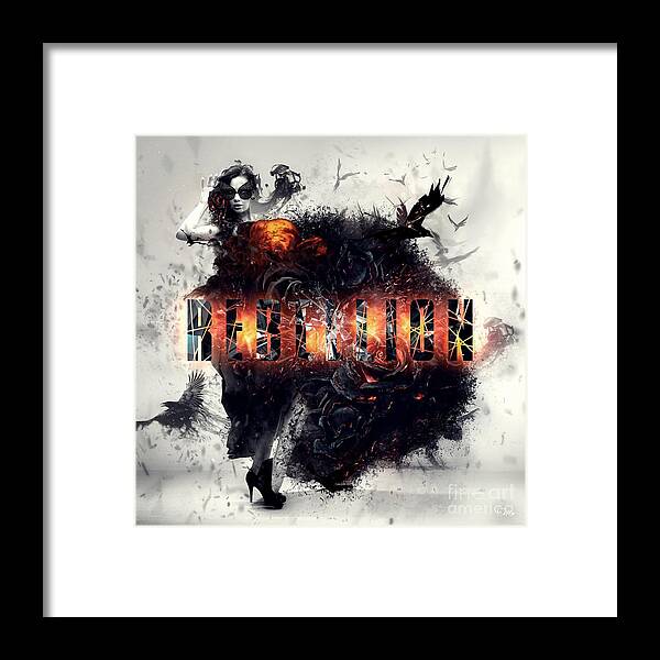Rebellion Framed Print featuring the digital art Rebellion by Mo T