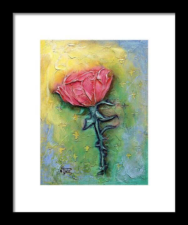 Rose Framed Print featuring the mixed media Reborn by Terry Webb Harshman