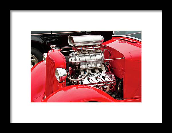 Antique Car Framed Print featuring the photograph Red 1992 by Guy Whiteley