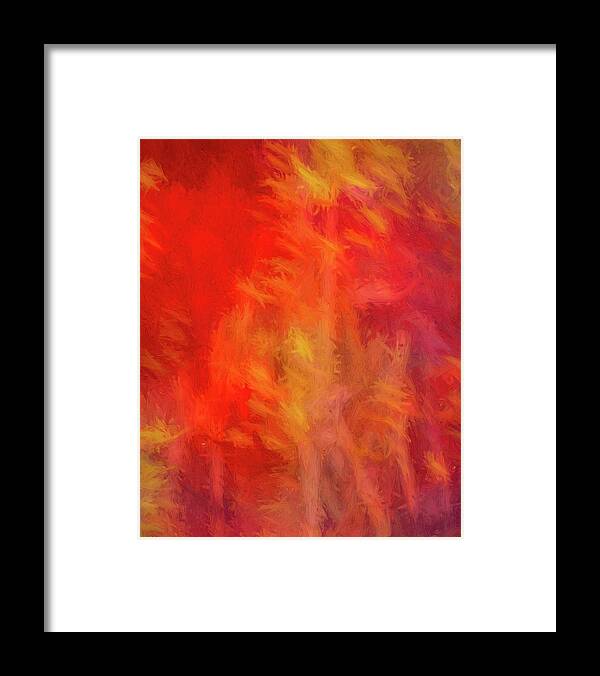 Abstract Framed Print featuring the digital art Red Abstract by Steve DaPonte
