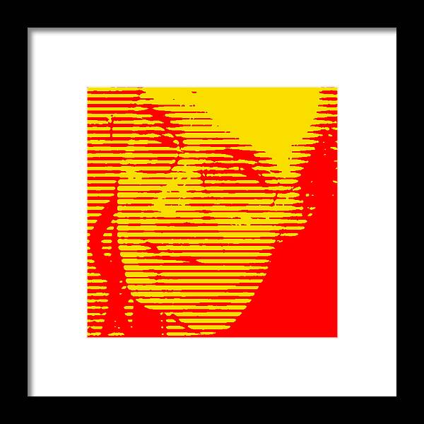  Framed Print featuring the photograph Red and Yellow Line Selfie by Steve Fields
