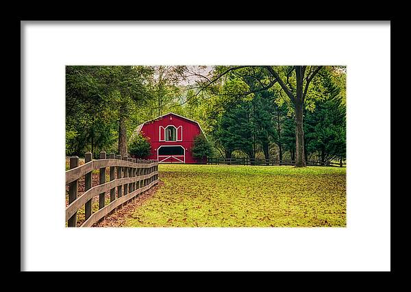 Barn Framed Print featuring the photograph Red Barn 2 by Mick Burkey