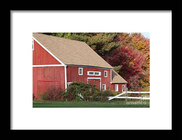Red Barn Framed Print featuring the photograph Red Barn by Jim Gillen