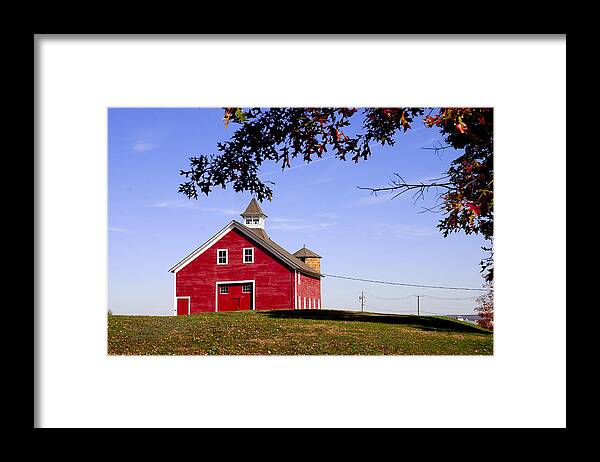 Country Framed Print featuring the photograph Red Barn by Mark Wiley